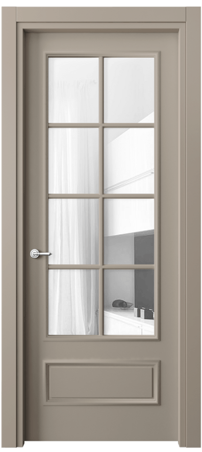 Дверь межкомнатная Paris 8112 Матовый бисквитный Прозрачное стекло, 4 мм Гладкий наличник МБСК Цена 57919 ₽ Наличники уже входят в базовый комплект. Фабрика дверей Волховец 8 (800) 551 43 19 Межкомнатная дверь Paris 8112 Матовый бисквитный Прозрачное стекло, 4 мм Цена 57919 ₽| Volhovec