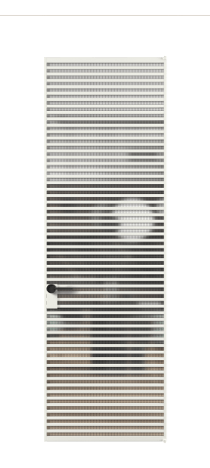 Алюминиевая дверь АЛПЛ040.07 Алюминий светло-серый Декоративное стекло с сеткой "Mesh silver", триплекс Цена 183052  | Volhovec