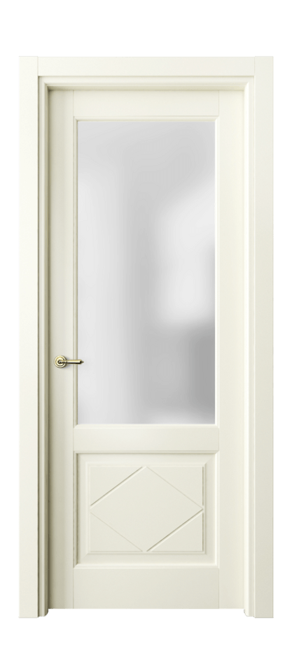 Межкомнатная дверь Toscana Rombo 6342 Бук молочно-белый Сатинированное стекло Цена 97399 ₽ | Volhovec