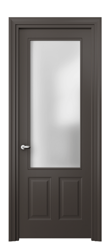 Межкомнатная дверь Эссе 8522 Матовый антрацит Сатинированное стекло Цена 57099 ₽ | Volhovec