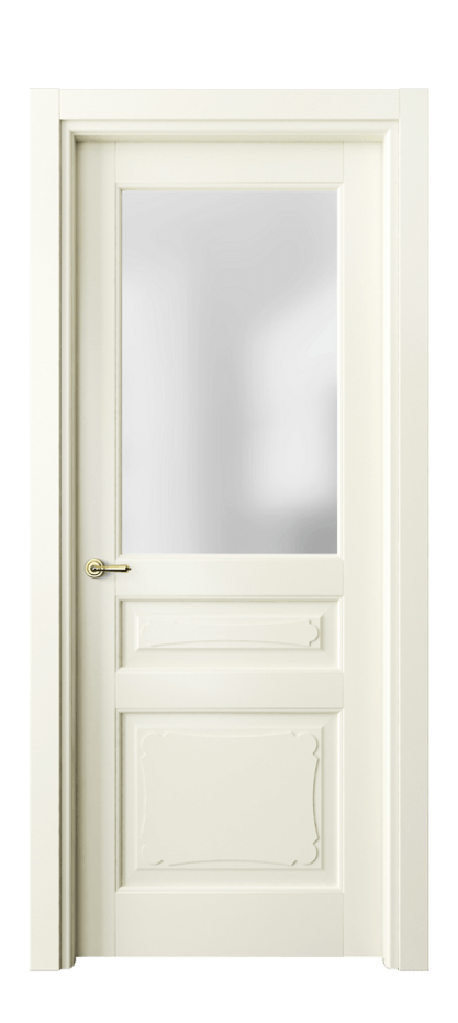 Межкомнатная дверь Toscana Elegante 6324 Бук молочно-белый Сатинированное стекло Цена 76319 ₽ | Volhovec