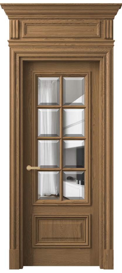 Межкомнатная дверь Antique 7316 Дуб мускатный матовый Прозрачное стекло с фацетом Цена 278869 ₽ | Volhovec