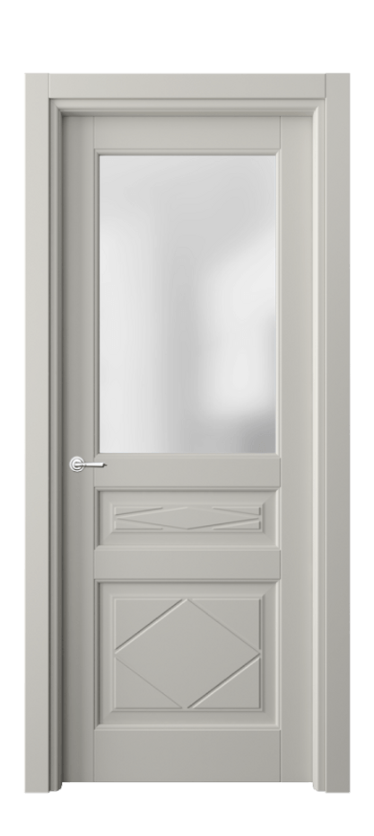 Межкомнатная дверь Toscana Rombo 6344 Бук тёплый серый Сатинированное стекло Цена 95399 ₽ | Volhovec