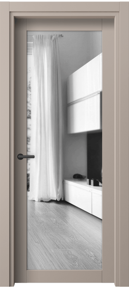 Межкомнатная дверь Neo 2102 ПЭТ серо-коричневый  Двустороннее зеркало, триплекс Цена 31699 ₽ | Volhovec