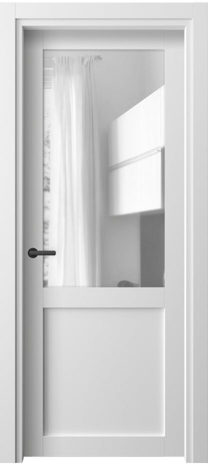 Межкомнатная дверь Neo 2122 Белый шёлк Прозрачное стекло, триплекс Цена 5342760 so'm | Volhovec