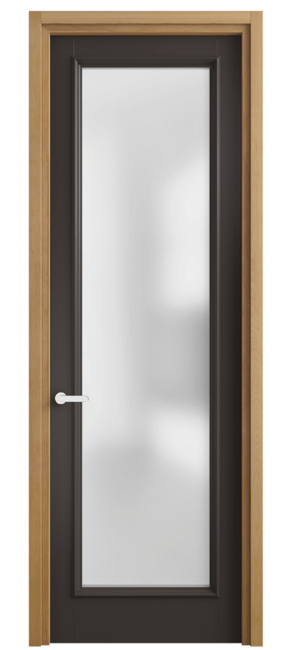 Межкомнатная дверь Charm 6702 Бук антрацит Сатинированное стекло Цена 100399 ₽ | Volhovec