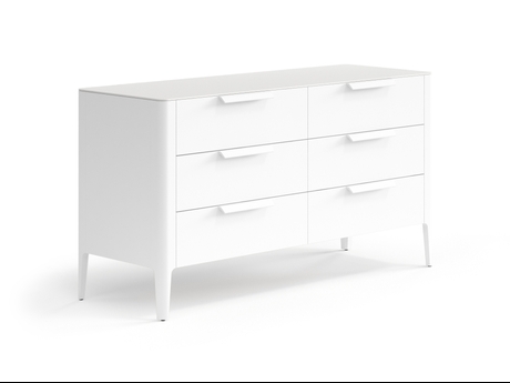 Мебель Комод Piega 6 ящиков. Цвет Матовый светло-серый. Материал Гладкая эмаль. Коллекция Комод Piega 6 ящиков. Картинка.