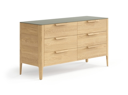 Мебель Комод Piega 6 ящиков. Цвет Дуб соломенный матовый. Материал Массив дуба матовый. Коллекция Комод Piega 6 ящиков. Картинка.