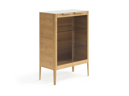 Мебель Витрина Piega. Цвет Дуб пшеничный матовый. Материал Массив дуба матовый. Коллекция Витрина Piega. Картинка.