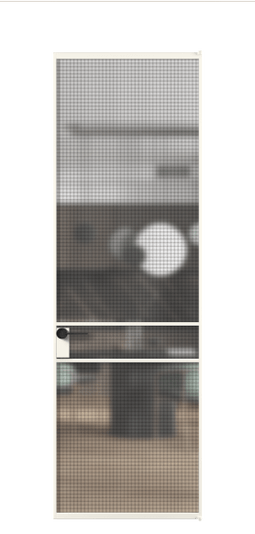 Дверь межкомнатная АЛПЛ040.02 АПБЛ MS. Цвет Алюминий пудровый белый. Материал Алюминий в эмали. Коллекция Formato. Картинка.