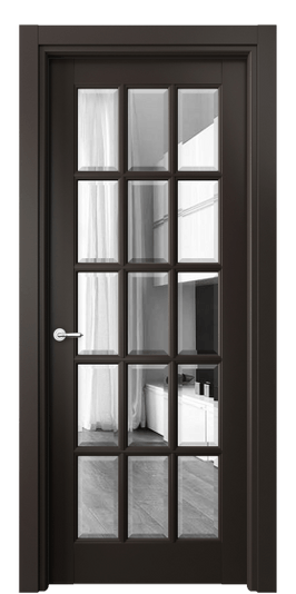 Межкомнатная дверь 6311 БАН Зеркало с фацетом. Цвет Бук антрацит. Материал Массив бука эмаль. Коллекция Toscana Grigliato. Фото. Дверь межкомнатная 6311 БАН Зеркало с фацетом. Цвет Бук антрацит. Материал Массив бука эмаль. Коллекция Toscana Grigliato. Картинка.