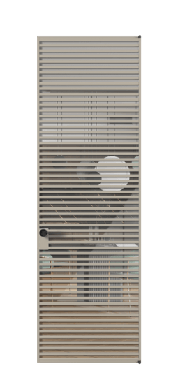 Дверь межкомнатная АЛПЛ040.07 АБСК Алюминий бисквитный Stopsol Clear прозрачное. Цвет Алюминий бисквитный. Материал Алюминий в эмали. Коллекция Formato. Картинка.