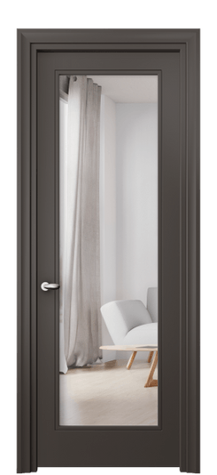 Дверь межкомнатная 8502 МАН ЗЕР. Цвет Матовый антрацит. Материал Гладкая эмаль. Коллекция Esse. Картинка.