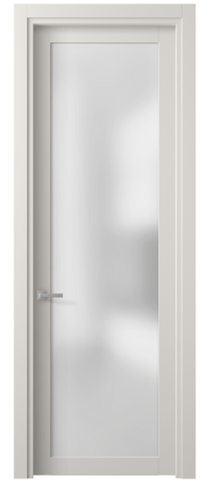 Дверь межкомнатная 2102 МПБЛ САТ. Цвет Матовый пудровый белый. Материал Гладкая эмаль. Коллекция Планум. Картинка.