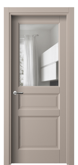 Дверь межкомнатная 1432 ПЭСК ПРОЗ. Цвет ПЭТ серо-коричневый . Материал ПЭТ. Коллекция Galant. Картинка.