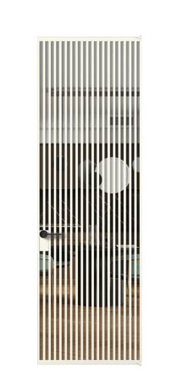 Дверь межкомнатная АЛПЛ040.07 Crystalvision АЖМ. Цвет Алюминий жемчужный. Материал Алюминий в эмали. Коллекция Формато. Картинка.