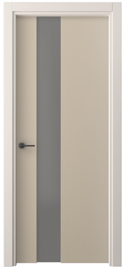 Дверь межкомнатная 4224 ПЭСК СЕР САТ. Цвет ПЭТ серо-коричневый . Материал ПЭТ. Коллекция Freedom. Картинка.