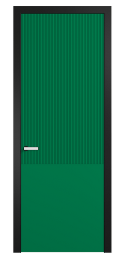 Дверь межкомнатная 8205 Транспортный зелёный RAL 6024. Цвет RAL Транспортный зелёный RAL 6024. Материал Гладкая эмаль. Коллекция Velvet. Картинка.