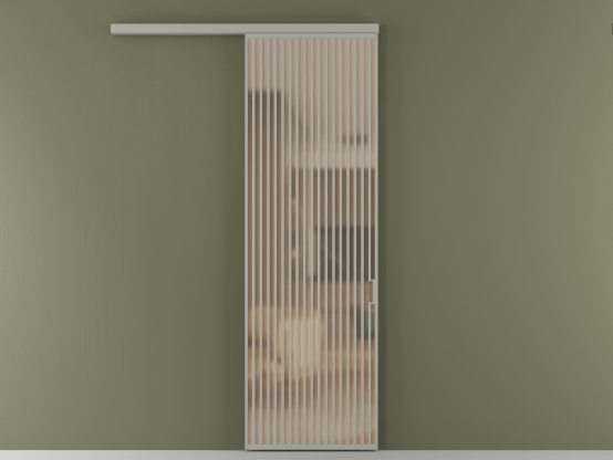 Алюминевая перегородка АЛПР 040.06_АНСР_САТ ОРАНЖ_new. Цвет Алюминий нейтральный серый. Материал Алюминий в эмали. Коллекция Перегородка Formato вдоль стены 1 створка. Картинка.