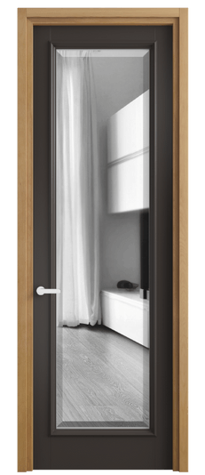 Дверь межкомнатная 6702 БАН ЗЕР ФАЦ. Цвет Бук антрацит. Материал Массив бука эмаль. Коллекция Charm. Картинка.