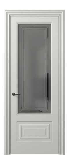 Дверь межкомнатная 8442 МТСР СЕР САТ ГРА. Цвет Матовый тёплый серый. Материал Гладкая эмаль. Коллекция Mascot. Картинка.