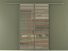 Перегородка Formato вдоль стены 2 створки