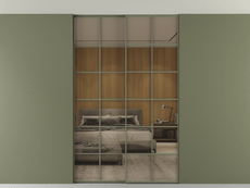 Перегородка Formato внутри проёма двустворчатая со скрытым креплением в потолок