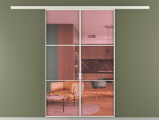 Перегородка Formato вдоль стены 2 створки