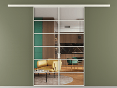 Перегородка Формато вдоль стены 2 створки