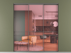 Перегородка Формато внутри проёма 3 створки