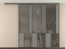 Перегородка Mosaic вдоль стены телескопик синхро 3