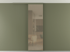 Перегородка Formato вдоль стены на потолок 1 створка