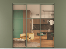 Перегородка Формато внутри проёма 3 створки