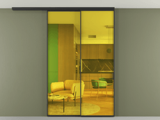 Перегородка Formato вдоль стены на потолок телескопик синхро 2